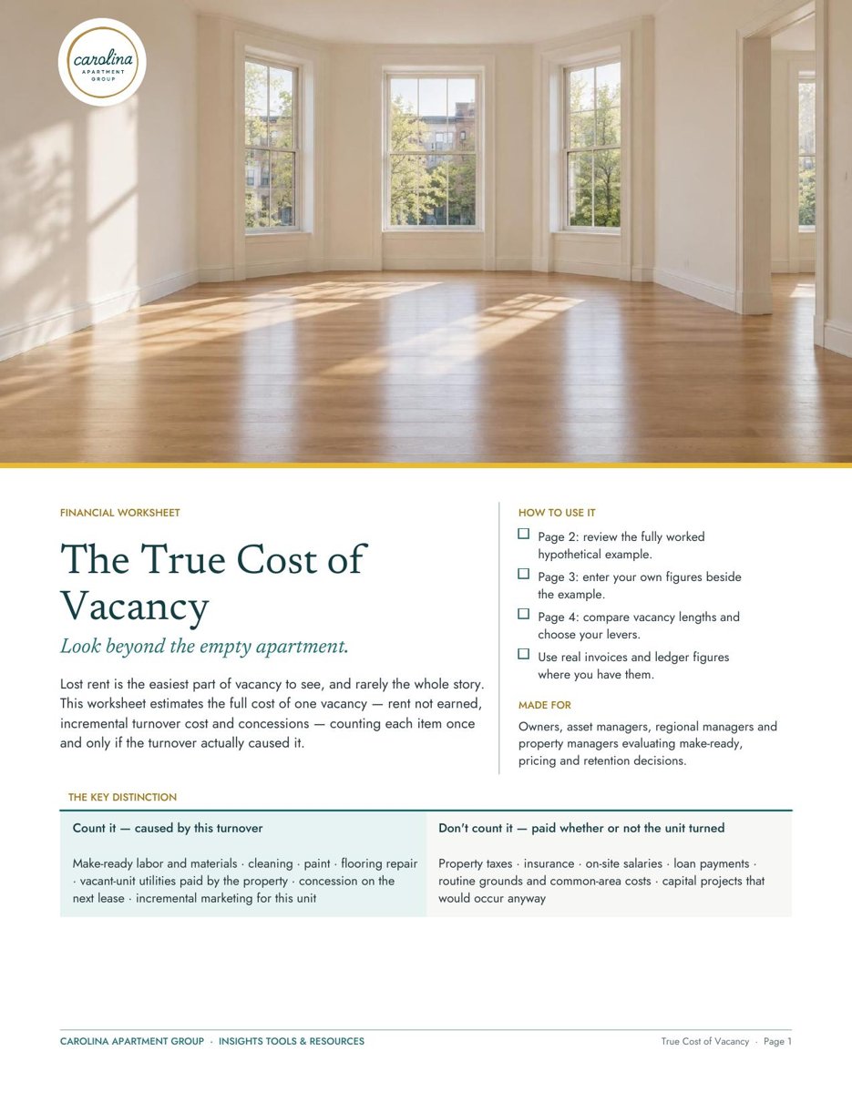 Cover page of The True Cost of Vacancy